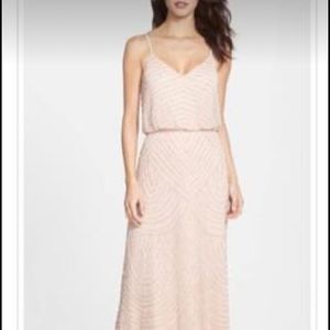 Adriana Papell Art Deco beaded blouson gown